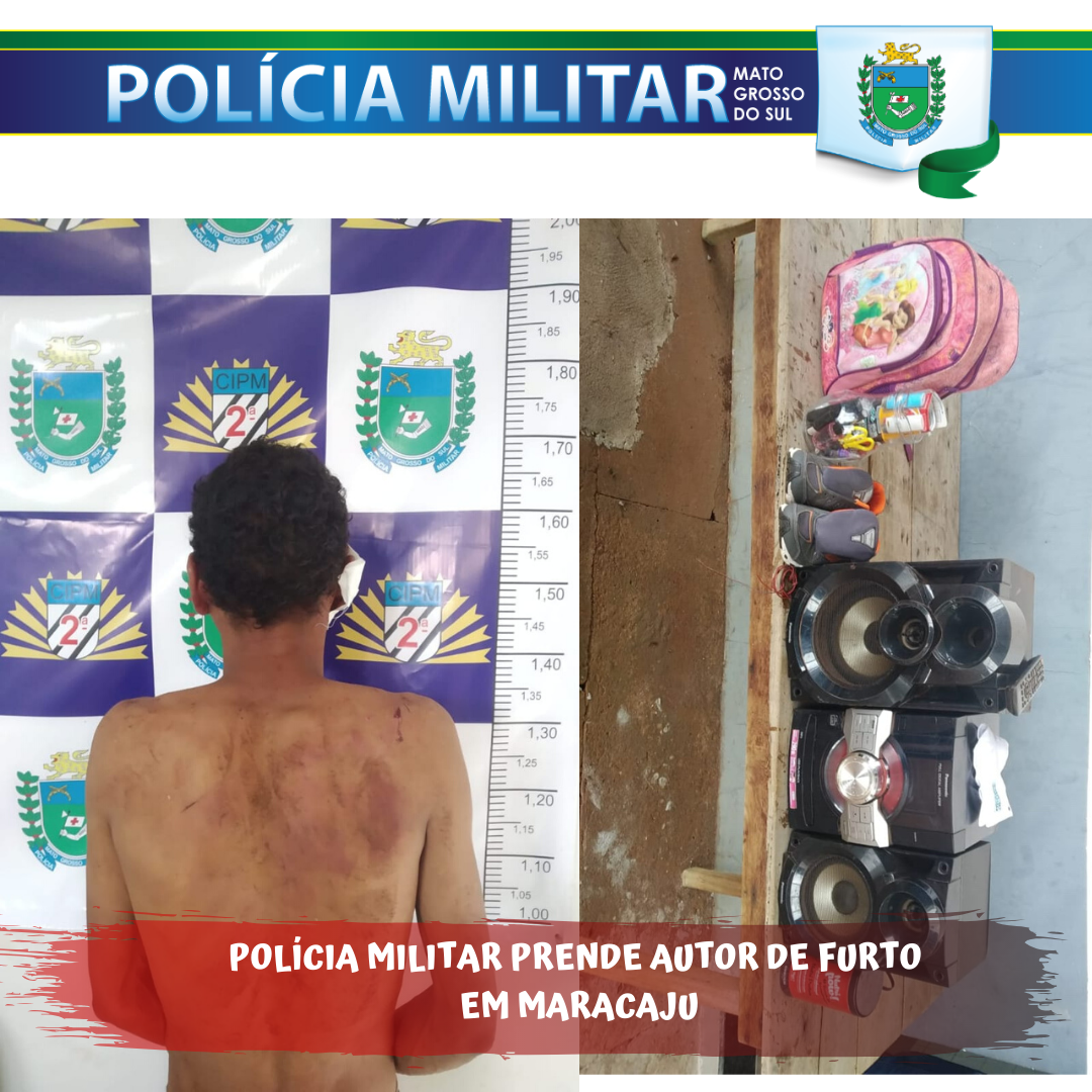 Polícia Militar prende autor de furto em Maracaju Região MS Noticias