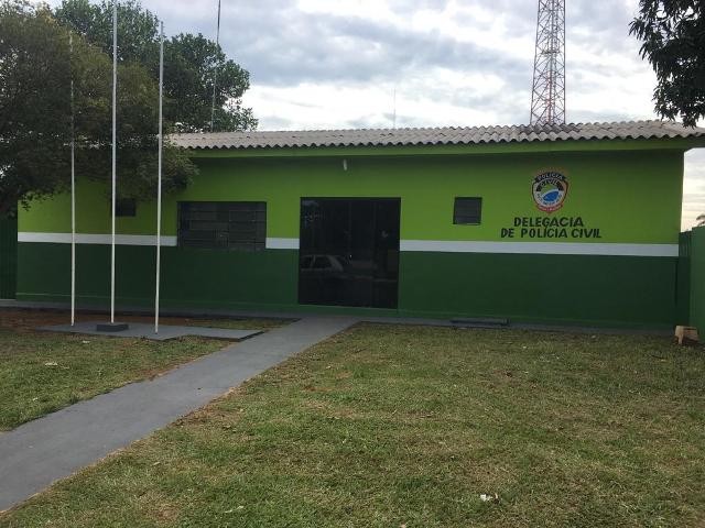 Parte frontal da Delegacia de Polícia Civil de Juti. Foto: Divulgação