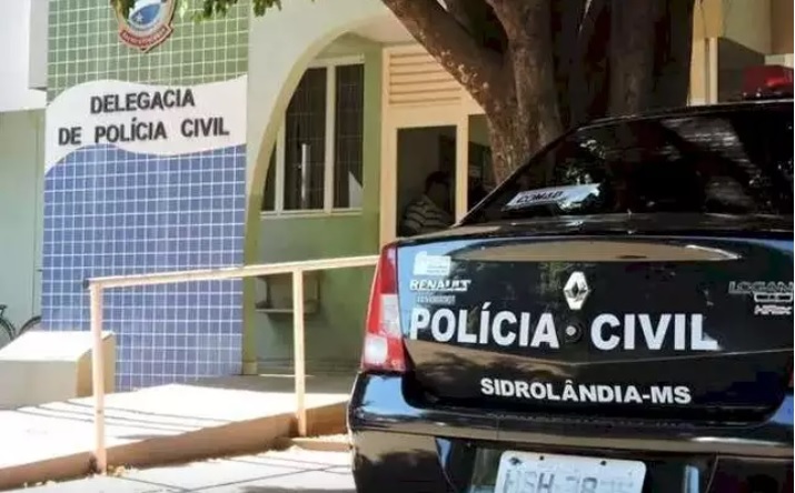 Caso aconteceu na Delegacia de Polícia Civil de Sidrolância. (Foto: Sidrolândia News) 