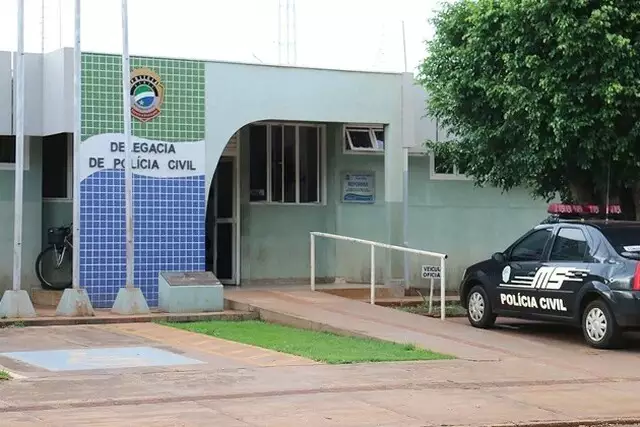 Sede da Delegacia de Polícia Civil em Sidrolândia. (Foto: Divulgação PC)