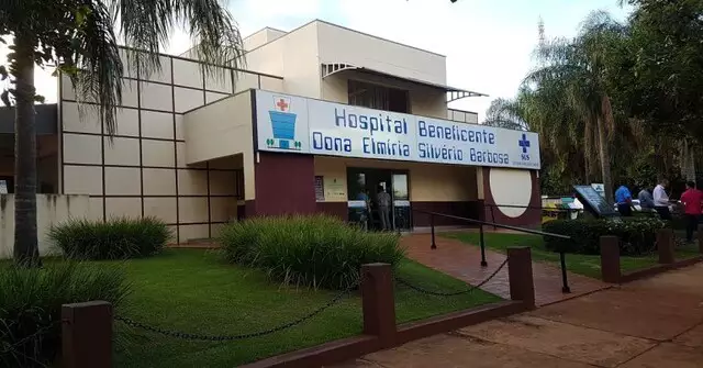 Sede do Hospital Elmíria Silvério Barbosa, em Sidrolândia. (Foto: Divulgação) 
