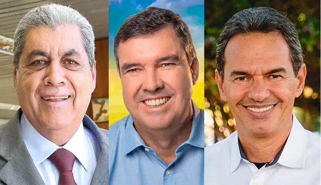 André Puccinelli, Eduardo Riedel e Marquinhos Trad são candidatos ao governo de MS/Foto: Campo Grande News