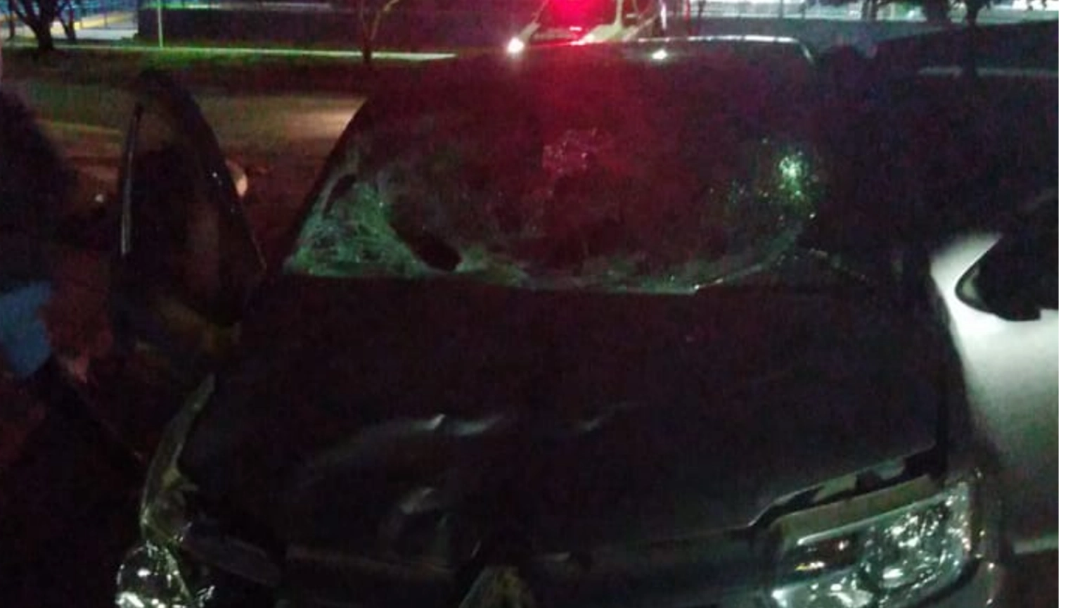 Carro do motorista que atropelou Michelli (Foto: Divulgação)