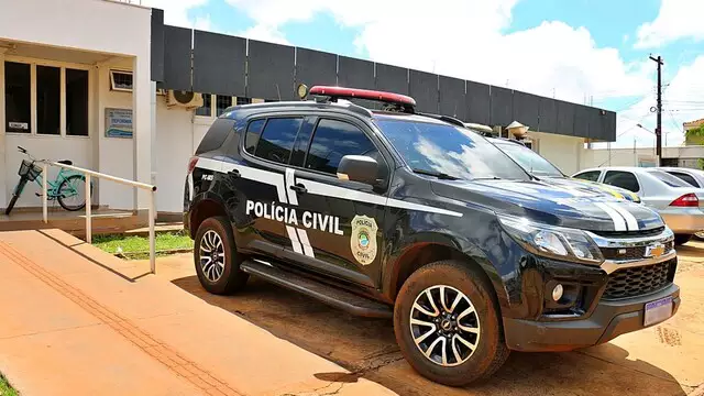 Fachada da Delegacia de Policia Civil de Sidrolândia, onde caso foi investigado. (Foto: Lucas Martins | Região News)