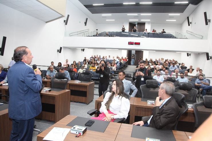 O presidente da Assembleia Legislativa destacou que todos fazem parte do resultado do trabalho da ALEMS/Foto: Wagner Guimarães