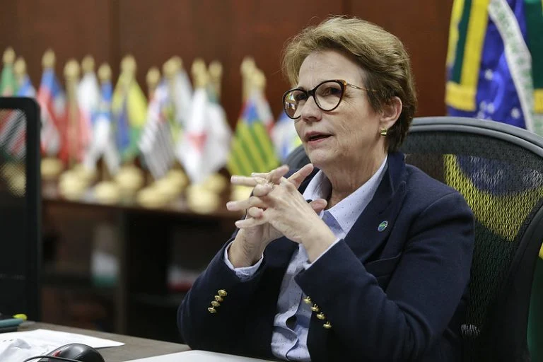 Tereza Cristina foi ministra da Agricultura durante o governo Bolsonaro | Foto: Guilherme Martimon/Ministério da Agricultura