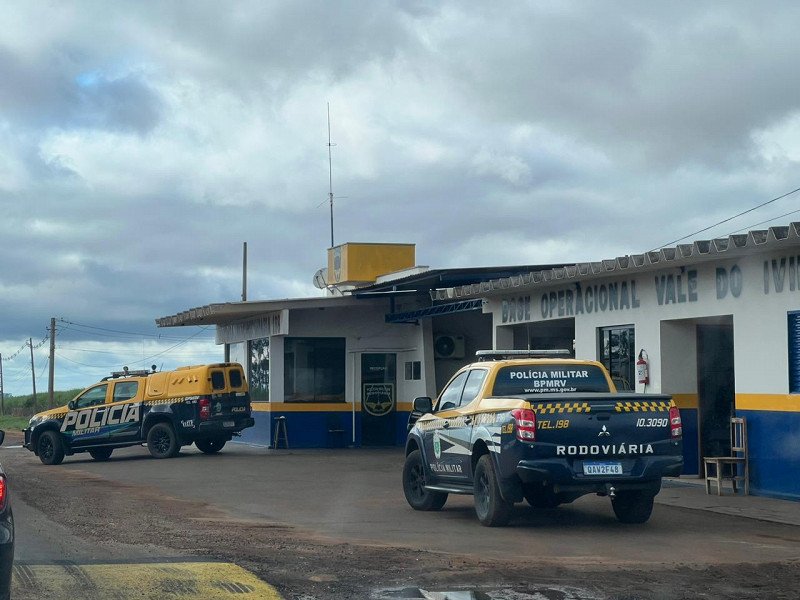Base da PMR na MS-134, onde policiais eram lotados (Foto: Jornal da Nova)